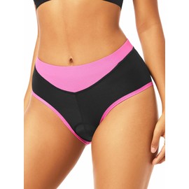 qualidyne - Ropa interior de ciclismo para mujer, 4D, acolchada, de gel, para bicicleta, bicicleta, pantalones cortos de montaña, A-bragas-negro+rosa, Small