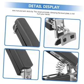 SUPVOX Stainless Steel Scald Bowl Clip Kitchen Plate Lifter Hot Plate Gripper Portable Dish Gripper Multi-Function Bowl Clip