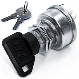 HD Switch, Ignition Switch Replacement for John Deere 1200 1200A Bunker Rakes 800 V40 Aerators - with 2 Keys and Free Carabiner Keychain