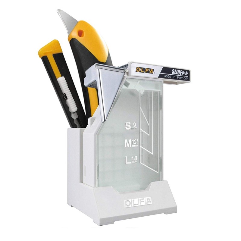 オルファ 裁断機 刃折器 ポキステーション 白 214BS 11.6cm×6.6cm×6.65cm