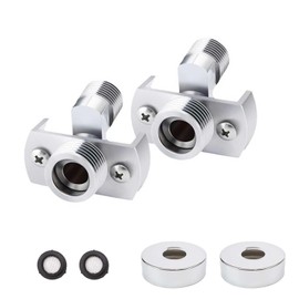 Pack of 2 Shower Arm Valves, DEANKEJI Joint Piece Shower Head, Shower Head Adapter with Decorative Covers, for Adjusting Water Valve and Solving Water Leakage Problems