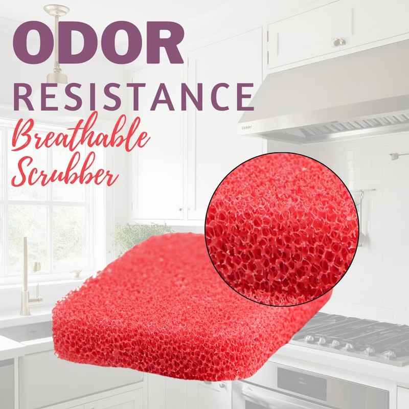 Peachy Clean Silicone Dish Sponge Scrubbers, Fresh Berry Scent, Non-Scratch,