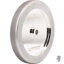 MORESUPERHARD 4 in 1 CBN Grinding Wheel 8 inch 320 Grit,1.25" Wide,5/8" Arbor for Sharpening High Speed Steel Tools Woodturning Tools(320 Grit)