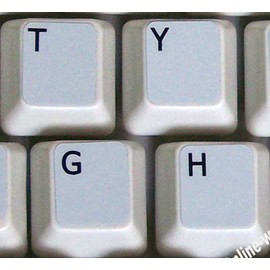 ENGLISH US GREY BACKGROUBD KEYBOARD STICKERS NON TRANSPARENT FOR COMPUTERS LAPTOPS DESKTOP KEYBOARDS