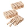 URSMART 100PCS Wood Clothes Pins Photo Clips, 2.8 Inch Wood