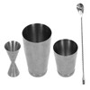 Boston Cocktail Shaker Set Multifunctional 304 Stainless Steel Vintage Print