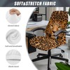 Talayituse Leopard Print Stretch Computer Office Chair Cover Universal Rotating