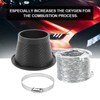 Turbo Air Intake Pipe Funnel Kit Universal Rubber Carbon Fiber