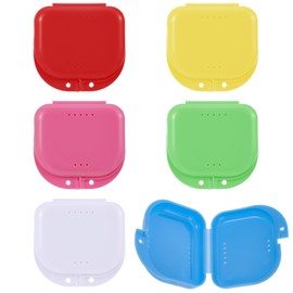 Giantree Pack of 6 Braces Box, Brace Box, Denture Box, Denture Box, Denture Container, Braces Box, Children Also for Bite Splint Crunch Splint