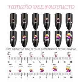 A4f Solutions 1440pzs Pedrería Cristal Tornasol Para Uñas Decoración Ss5