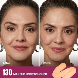 Maybelline New York Instant Age Rewind Eraser Tratamiento de maquillaje, 0.68 onzas líquidas, Buff Beige 130, .68 oz (20.11 ml)