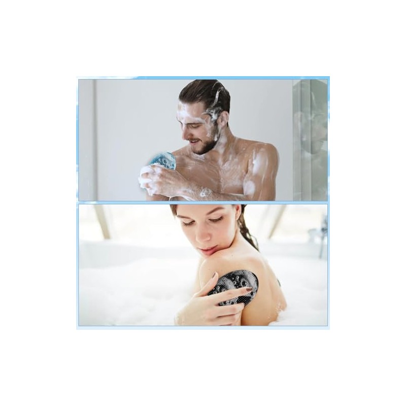 Silicone Body Scrubber with Handle, Large Size Pointed Tip for