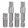 BOHUIZ 4 Pack 1/4 Hex to Socket Adapter, Impact Socket