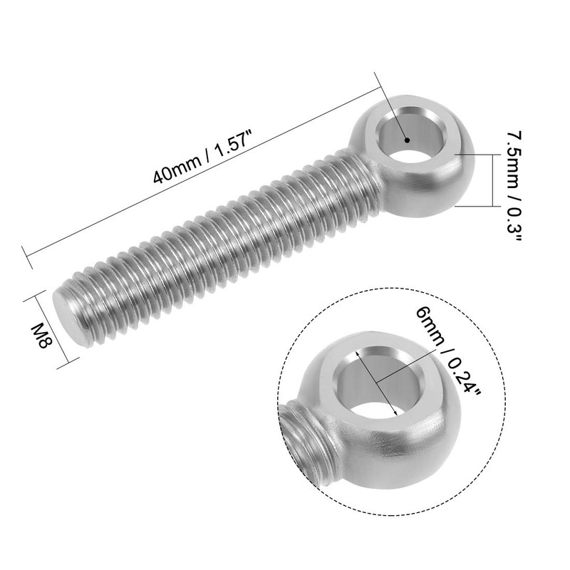 sourcing map M8 x 40mm Machinery Shoulder Swing Lifting Eye