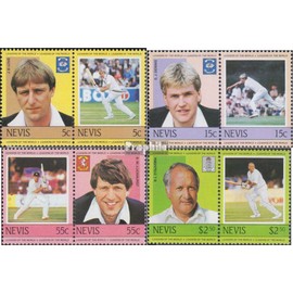 Nevis. 8 pairs (Complete. Ausg.) 1984 Cricket Player (Stamps for Collectors)
