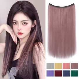 Laikeer One-touch Inner Color Hair Extension, Half Wig, Point Wig, Stylish, Adult, Hair Accessories, Fashion, Accessories, Cute, Energetic, Korean Style, Neckline Wig