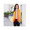 feinuhan Women's Lightweight Gradient Chiffon Scarves With Flowing Ruffled Edges