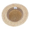 CTM Straw 2 Inch Brim Boater Hat with Navy Band