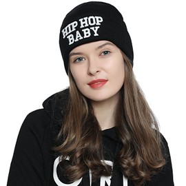DonDon Women's Beanie Statement Winter Hat, Hip Hop Baby
