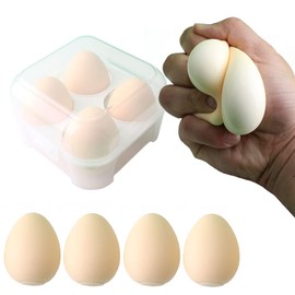 4pcs Fake Egg Squeeze Toy Stress Relief and Squeeze Stress Toy, Anxiety Relief Mini Gadgets