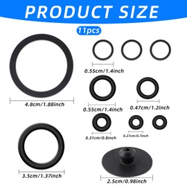 11 Pcs Sprayer Seal Rings, Rubber Seal O Rings Accessories Garden Sprayer Replacement Parts Seal Ring Replacement for Garden Sprayer 3/5/8L