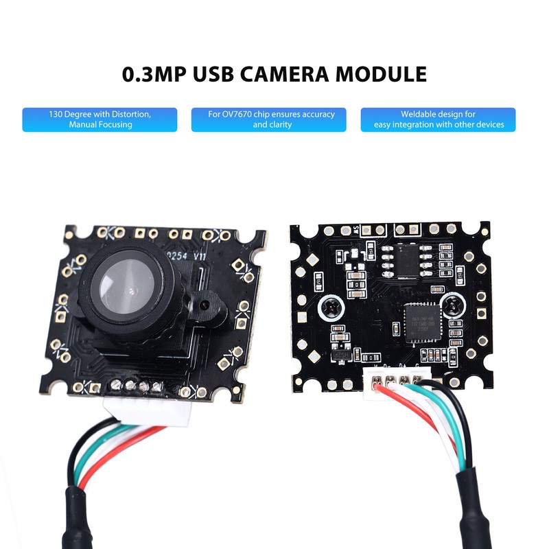 0.3MP Camera Module for OV7670 Chip 640x480 30FPS USB Wired