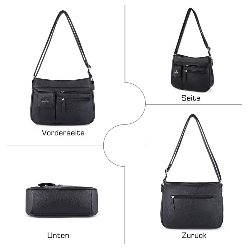 Angel Kiss Women's Handbag, Small Shoulder Bag, Leather Shoulder Bag