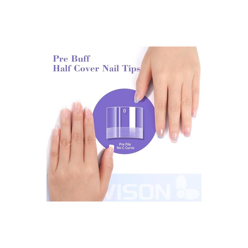 600pcs Uñas Postizas Nail Art Tips, Francesa Uñas Acrilicas Uñas