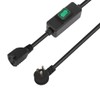3 Feet 90Degree Waterproof Extension Power Cord, in-Line On-Off Switch