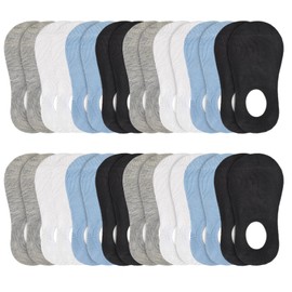 ZERULETS 16 Pairs Toddler Socks Boys Girls No Show Sock Non Slip Low Cut Ankle Kids Socks 2-13 Years(White,Black,Gray,Blue,6-8 Years)