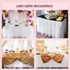 Suppromo 6ft White Tulle Table Skirt for Rectangle Tables or