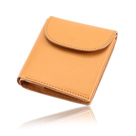 aries trade Men's Bifold Genuine Leather Mini Bifold Compact Wallet Camel, Camel