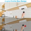 Under Cabinet/Counter Outlet Box for Hidden Outlets, Easy to Install,