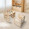 Satisure Montessori Weaning Table and Chair Set, Wooden Toddler Table