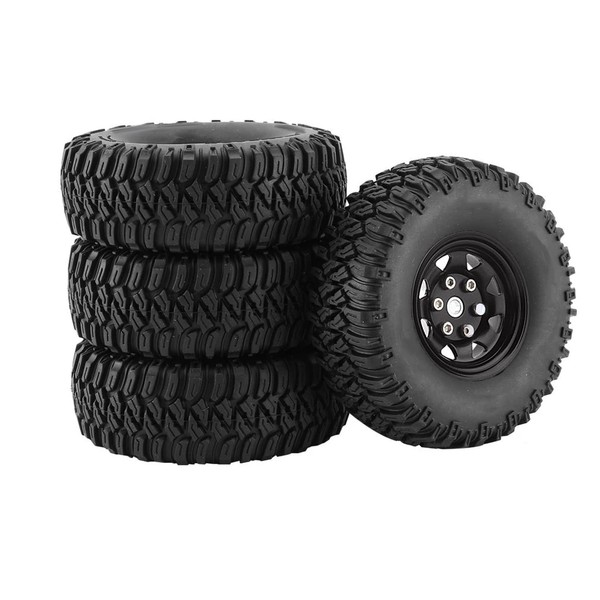 KEEDA 95mm RC Tyres and Metal 1.55 inch Beadlock Wheels