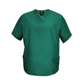 M&M Scrubs Men's Scrub Set Medical Scrub Tops and Pants (X-Large, True Hunter Green)