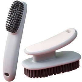 Cepillos pequeños para el hogar, cepillo de limpieza de lavandería, cepillo de fácil agarre, cepillo de cerdas suaves, cepillo de limpieza del hogar, ropa, zapatos, suministros de limpieza para manchas, paquete de 2