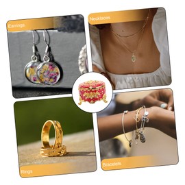 BESPORTBLE Vintage Rose Pattern Metal Jewelry Box Elegant Organizer for Rings Earrings Necklaces Bracelets Decorative Storage Case for Home and Jewelry Display