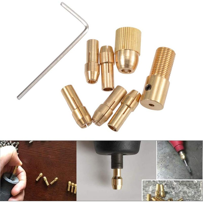 Small Electric Drill Bit Collet Micro Twist Drill Chuck Set