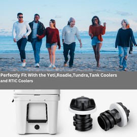 Replacement Cooler Plug for Yeti, 2 Pack Drain Plug Leak-Proof Accessories Compatible with Yeti Roadie, Tundra, and Tank Coolers and RTIC Coolers