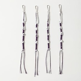 1Set (4Pcs) Tzitzits Thread Tassels Tzitzit(for Prayer Shawl) Six Color with Buckle (Purple)