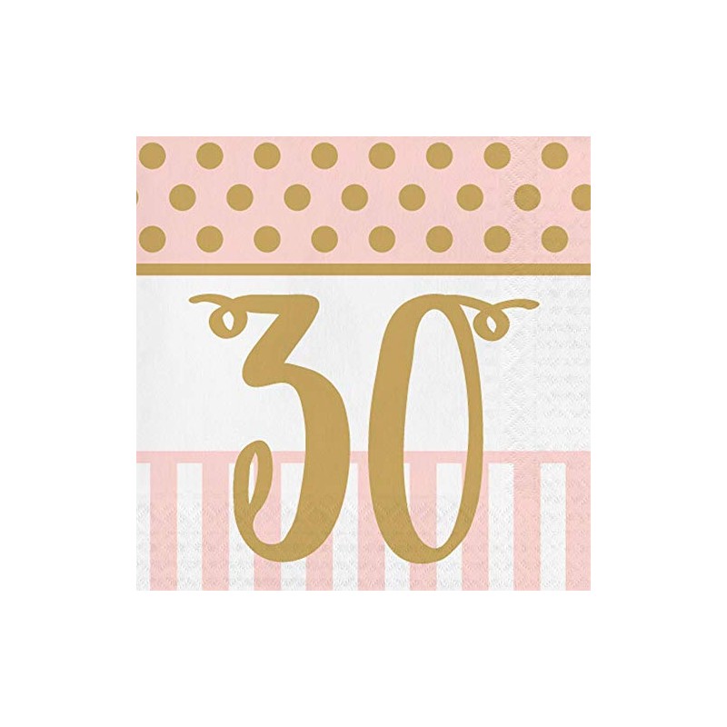 Creative Party PJ029 Lunch-Servietten, Rosa und Gold, 30 Stück, 20