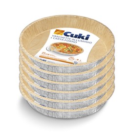 Cuki Aluminium Trays Paired with Natural Oven 2 in 1 8 Servings Round [TCA10G] - 6 Packs of 2