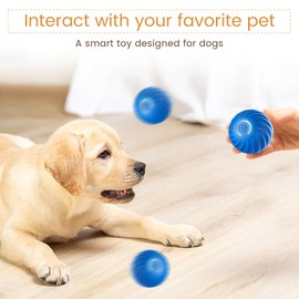 PAKESI PAKESI Interactive Dog Toys Dog Ball,Durable Active Rolling Ball Wicked Ball,Automatic Moving Bouncing Rotating Ball for Puppy/Small/Medium Dogs,USB Rechargeable,Fun and Engaging Gift,Blue
