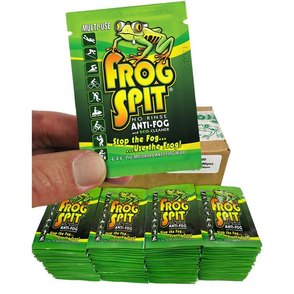Box of 100 FrogSpit Anti Fog Wipes