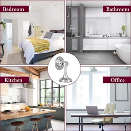 ZAKASEA 2 Piezas Tope de Puertas Magnético, Protector de Pared Puerta Tope Magnético Invisible Imanes, Inoxidable Tope de Puerta de Pared Incluye Cinta de Doble Cara y Tornillos, para Baño, Dormitorio