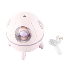 Capsule Humidifier Transparent PC Silicone Mini Cute Humidifiers Portable Household Ambient Light Humidifier DC5V/1A Pinkish Purple