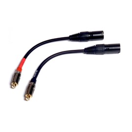 WJSTN XLR to RCA Cable XLR Male to RCA Female Adapter XLR Male 3 Pin to RCA Female Plug HiFi Audio Cable 2Pack/6 inches (XLR Male to RCA Female)