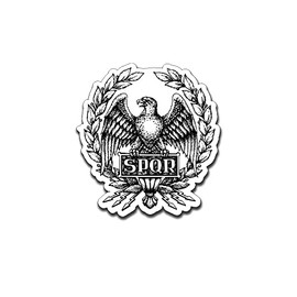 Aquila SPQR Pazzi Questi Symbol 9 x 7 cm Roman Sport Roman Empire A5348