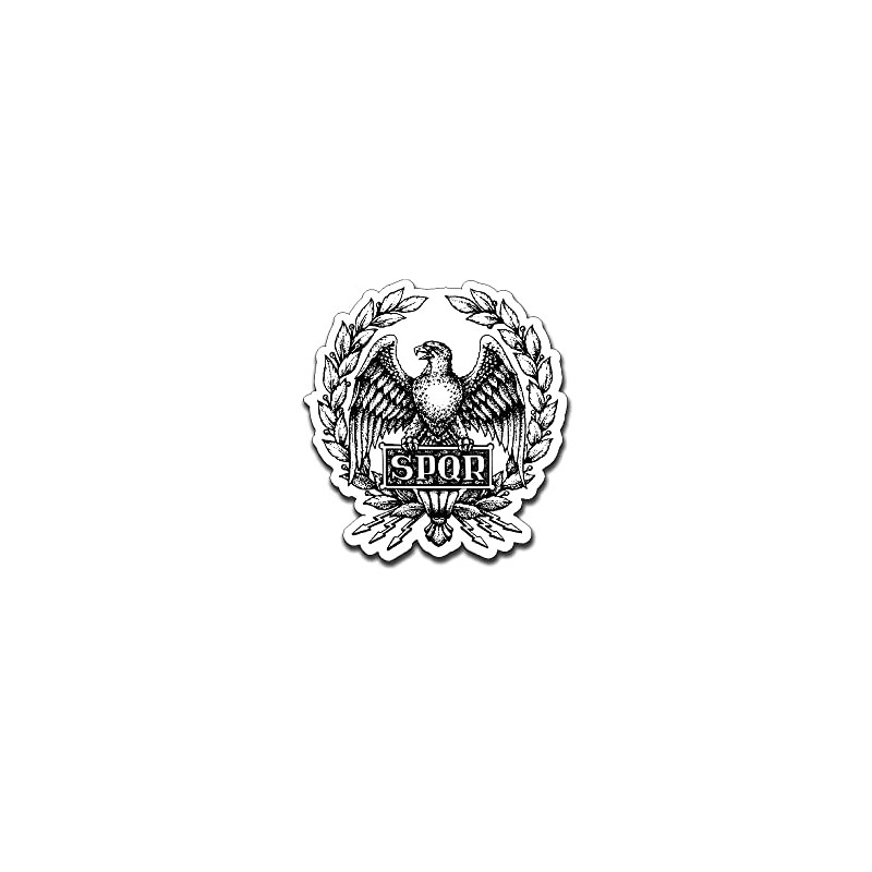 Aquila SPQR Pazzi Questi Symbol 9 x 7 cm Roman
